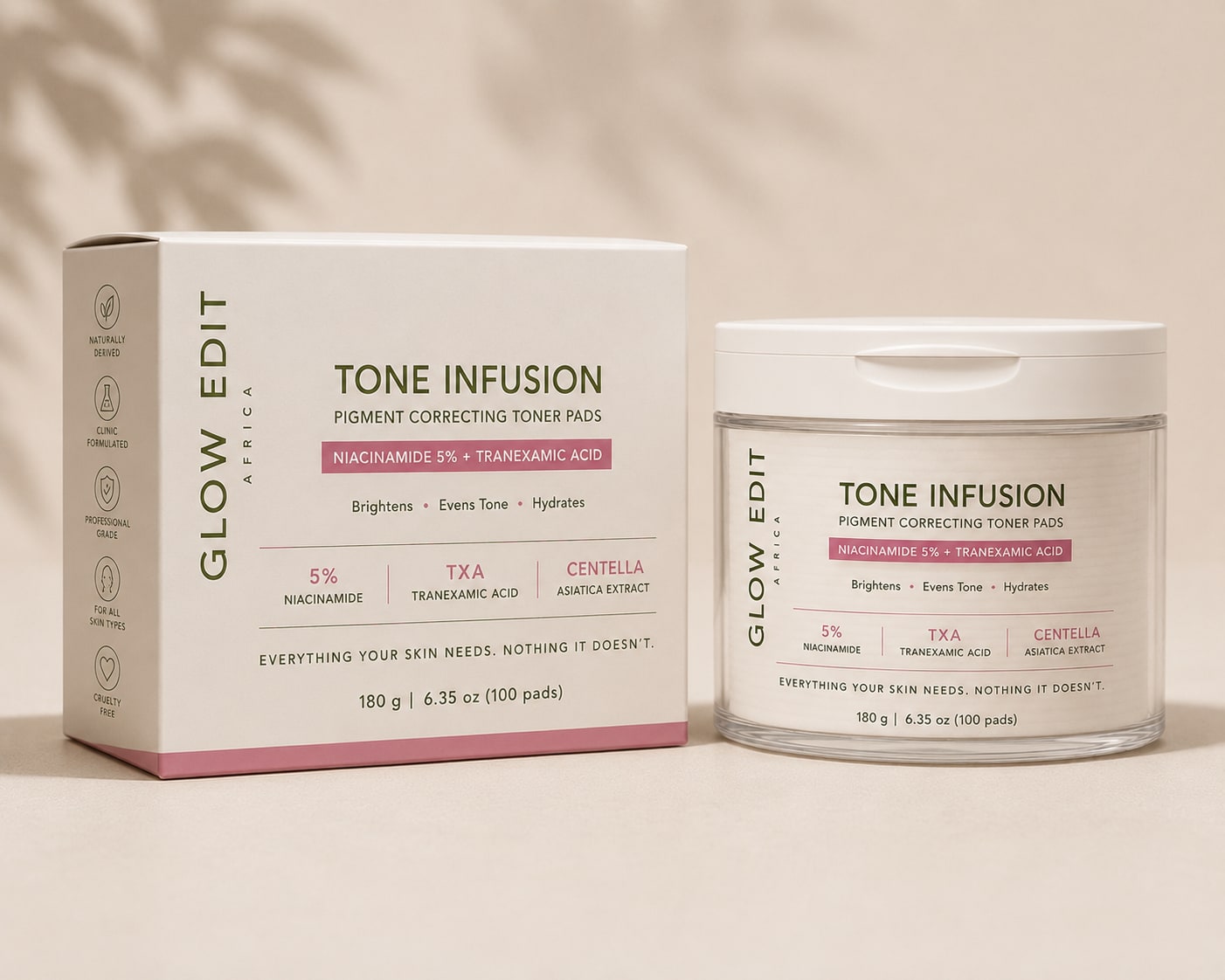 Glow Edit Tone Infusion Pigment Correcting Pads (100 pads)